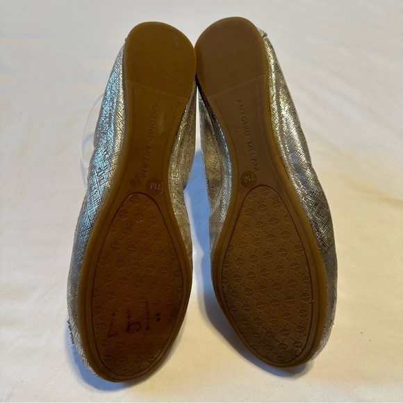 Antonio Melani Silver Sparkly Ballet Flats  7 - Picture 8 of 9